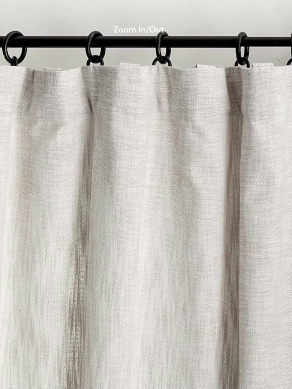 Pottery Barn 42x84” IVORY raw Silk cotton Drape single panel
